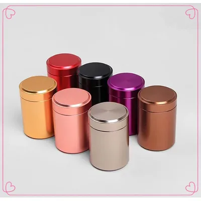 Mini Metal Tea Caddy sealed storage tank Portable travel Tea Boxes tea tin containers coffee canister Kitchen Spice Candy jar