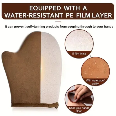 Sunless Tanning Kit - Quick-Dry Self Tanner Mitt with Ergonomic Design - Effortless Back Applicators