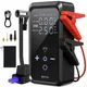 Avviatore di emergenza per auto Pompa d'aria Illuminazione della banca di potere Compressore d'aria portatile Avviatori di batteria per auto 4 in 1 Avviamento di gonfiaggio automatico dei pneumatici