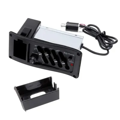 4 Band Guitar Pickup Acoutic Guitar EQ Piezo Pickup Acoustic Guitar Pickup Preamp Amplifier
