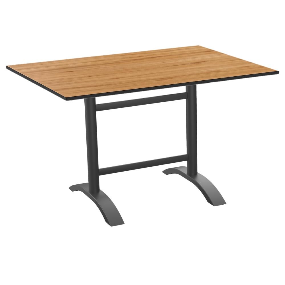 BIG Möbel GmbH Gastro Outdoor Terrassentisch Rene Double | klappbar | 120x70 cm | HPL Compact Eiche Natur | Made in Germany Image