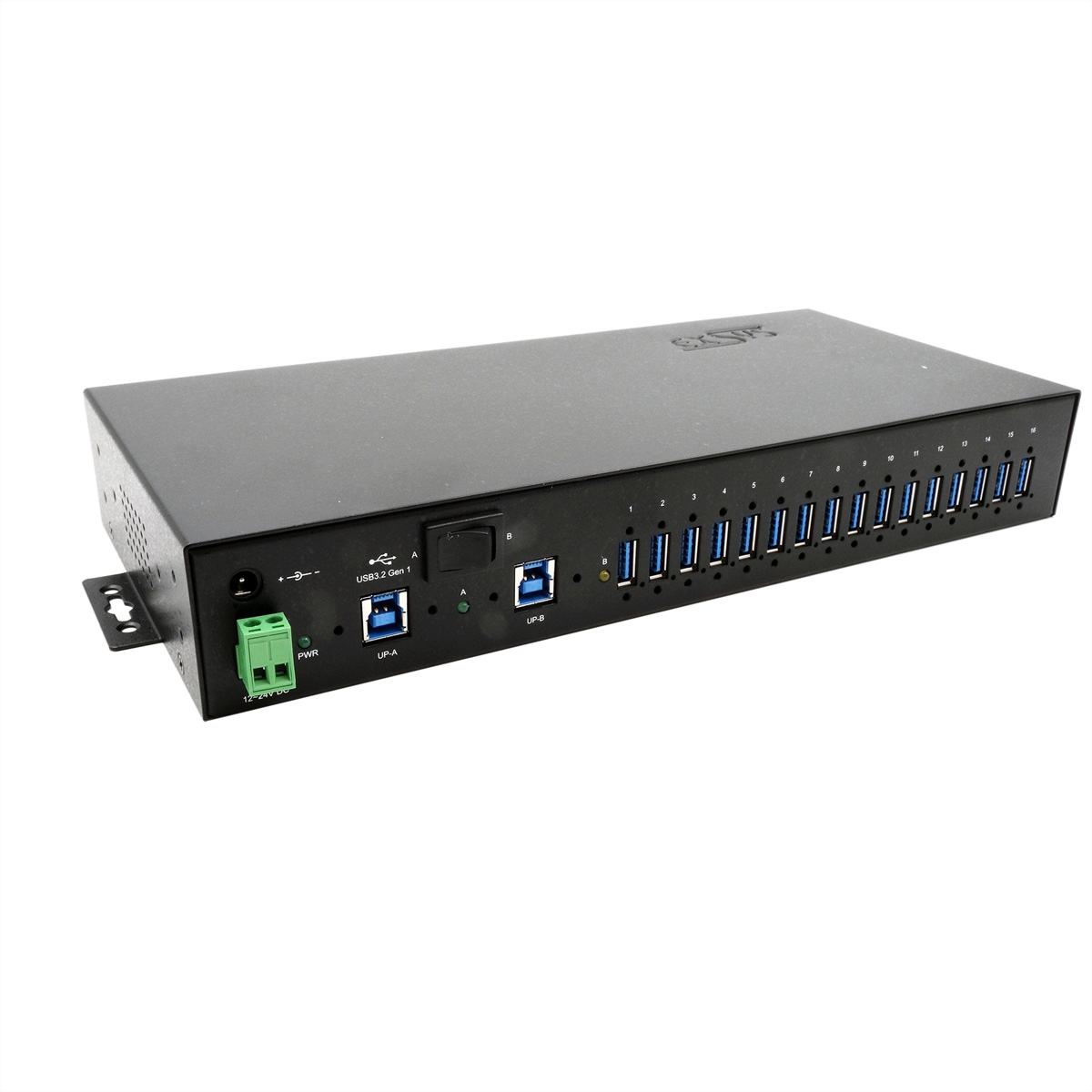 EXSYS EX-1526HMVS 16-Port USB 3.2 Gen1 Managed Metall HUB mit 15KV ESD Überspannungs-Schutz Image