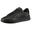 Sneaker TOMMY HILFIGER "TH COURT LTH DETAIL ESS", Herren, Gr. 47, schwarz (schwarz uni), Leder, Lederimitat, unifarben, sportlich, Schuhe, Freizeitschuh, Halbschuh, Schnürschuh mit seitlichem Logoschriftzug