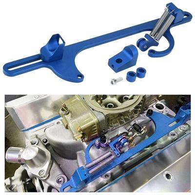 SNQ - Billet-Aluminium-Gaszug-Vergaserhalterung für Holley 4150 und 4160 Series Vergaser, blau