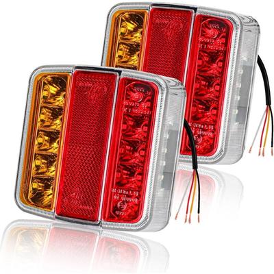 2 Stück 26 led 12 v Anhänger Rücklichter Hinten Blinker Bremslichter Reflektoren Image