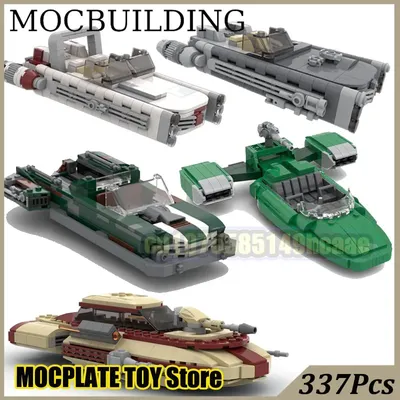 Speeder Fahrzeug Modell Science Fiction Film MOC Bausteine Display Bau Spielzeug Geschenk Sammlung Weihnachten Image