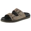 Pantolette VERBENAS "Capri Serraje", Herren, Gr. 40, grün (khaki), Leder, casual, Schuhe, Sommerschuh, Schlappen, Hausschuh, Urlaubschuh aus feinem Leder