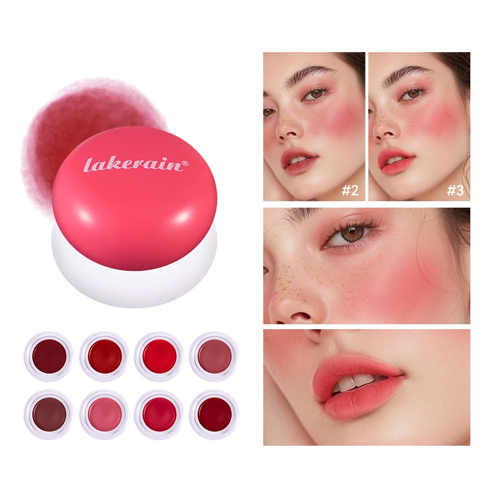 2 in 1 matte Lippen Schlamm Lippe & Wange verschwommen Pudding Topf rosa erröten Baby Make-up erröten baubare leichte Mehrzweck weich matt Finish Image