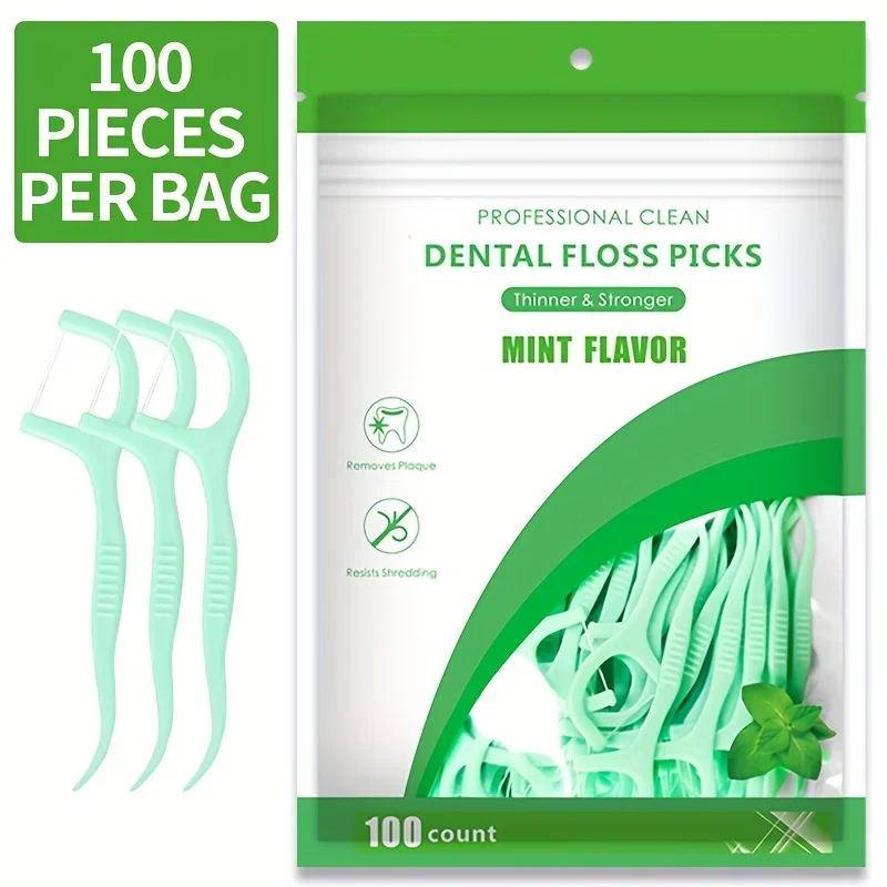 100/200 Stück neue professionelle saubere Zahnstocher mit ultrafeinem Minzgeschmack, sichere High-End-Zahnstocherstäbchen Image