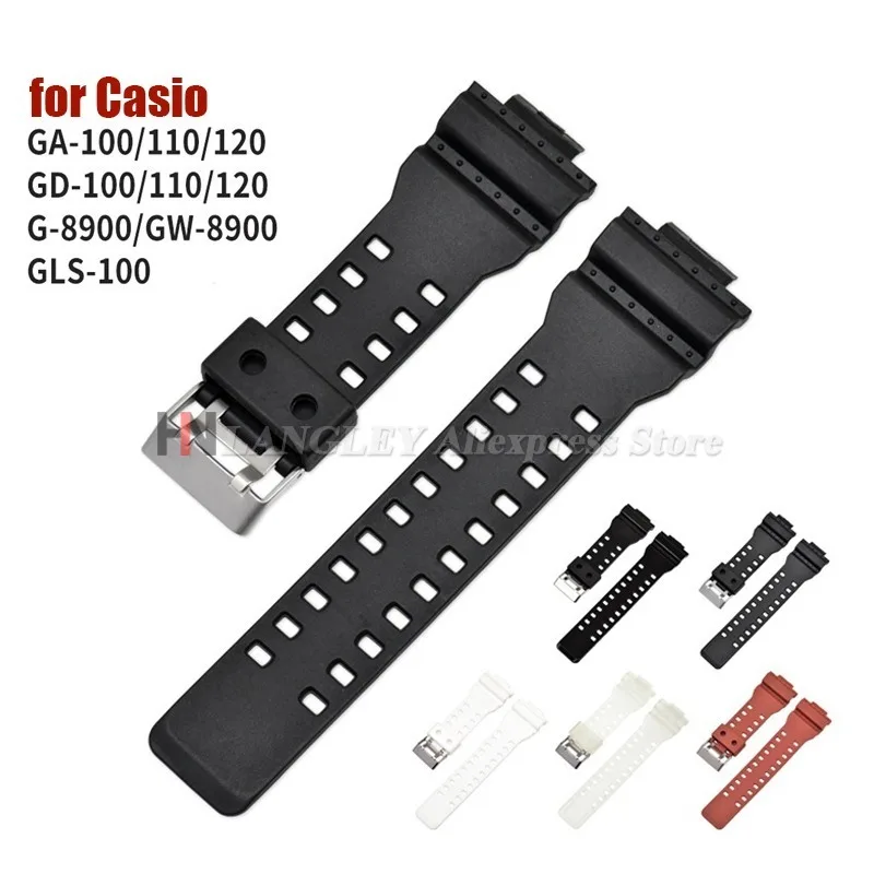 16mm Harz Silikon Armband Armband für Casio für G-Shock GA-110 GA-100 GD-100 G-8900 Männer Sport Wasserdicht Ersetzen Armband Band Image
