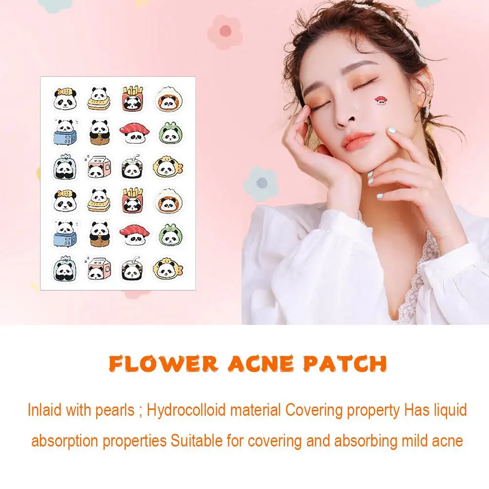 Unsichtbarer, atmungsaktiver, wasserdichter Akne-Reinigungs-Concealer, verblasst sauber, 96 Stück, Panda-Akne-Patch, Reparatur, Akne-Reinigung Image