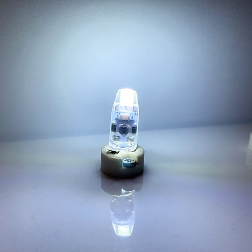 G4 LED-Glühbirnen AC/DC 12 V – 24 V, 2 W, dimmbar, G4-Bi-Pin-Glühbirne mit T3-JC-Sockel, entspricht 20 W G4-Halogenbirne, weiß, warmweiß, für Kristallkronleuchter, 10 Stück Image