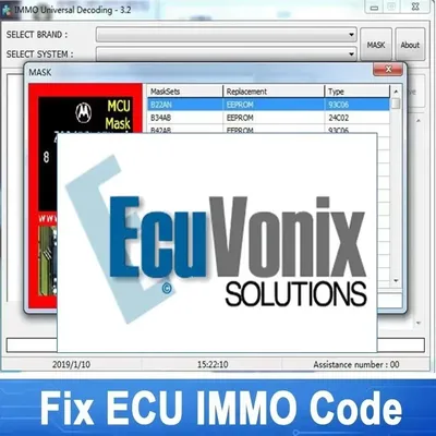 Software EcuVonix IMMO Universal Decoding v3.2 Remove IMMO Code Of ECU+Keygen For Unlimited Install