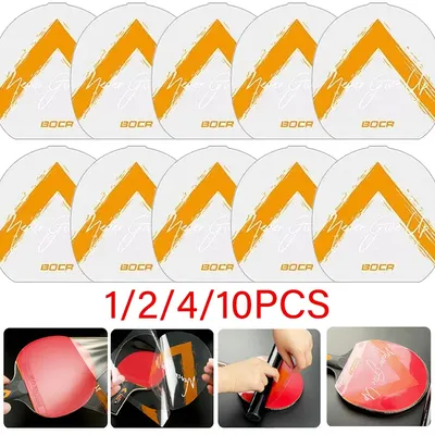 1/2/4/10pcs Ping Pong Racket Protective Film Sticky Transparent Ping Pong Bat Rubber Protector Dust-proof Protection Film Cover