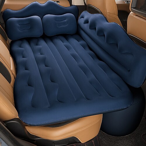 Aufblasbare Auto-Luftmatratze mit Pumpe, verdicktes Rücksitz-Reisebett für SUV, tragbare Isomatte mit Seitenschutz für Roadtrip-Camping mit Auto-Inflator Image