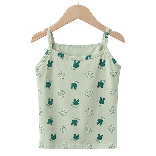 Kinder Mädchen Panzer Cartoon Outdoor Ärmellos Streetwear 4-12 Jahre Sommer Weiß Rosa Blau Image