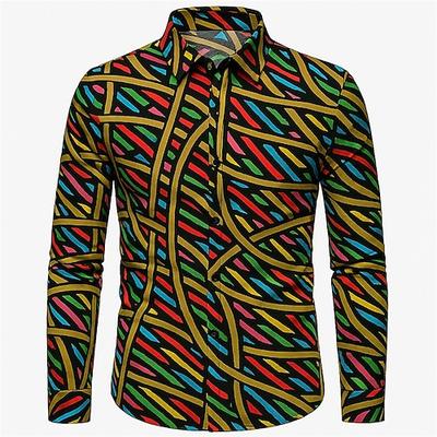 Retro Vintage 1970er Hemd LGBTQ Regenbogen Herren Halloween Karneval Pride Parade Pride-Monat Festival Erwachsene Hemd Image
