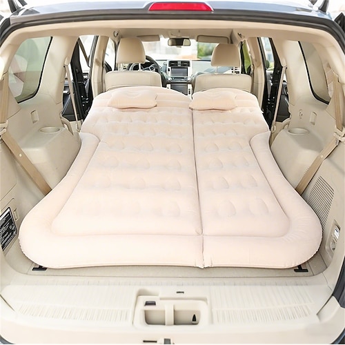 Luftmatratze Campingbett Kissen Kissen Aufblasbare verdickte Auto-Luftbettmatratze mit elektrischer Luftpumpe Tragbare Isomatte für Reisen Camping Image