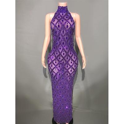 Drag Queen Stolz Glamourös Kleid Paillettenkleid Durchsichtig Damen Erwachsene Pride Parade Pride-Monat Halloween Karneval Einfaches Karnevalskostüm Image