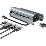USB C Docking Station for Steam Deck 6 in 1 Steam Deck Dock with HDMI 2.0 4K@60Hz Gigabit Ethernet 3 USB-A 3.0 and USB-C PD Charging Steam Deck Hub