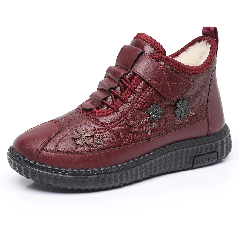 Bottes en coton femmes hiver chaud chaussures pour femmes léger hiver coton chaussures femmes plat doux coton chaussures chaussures pour femmes