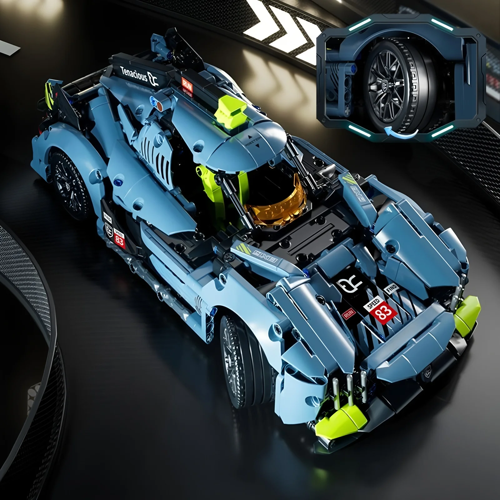 Bloc de construction jouet voiture de sport RC technologie voiture de course 1:14 bricolage voiture de sport bloc de construction bloc d