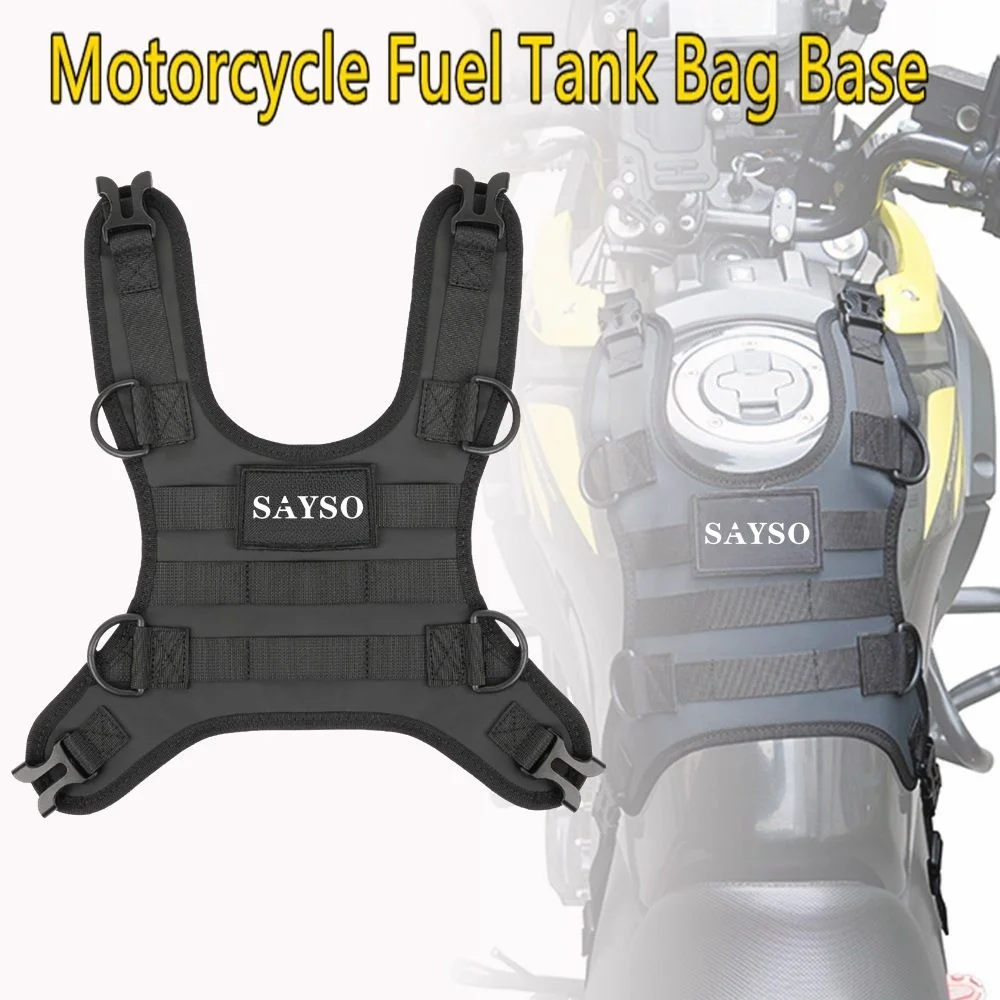 Borsa da serbatoio per carburante per moto Gilet base Kit di montaggio per borse da serbatoio per moto portatili per pacchetto serbatoio carburante universale per moto fuoristrada-