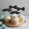 YOMDID 24 pezzi toppers per torta glitter baffi papillon toppers per cupcake per la festa del papà