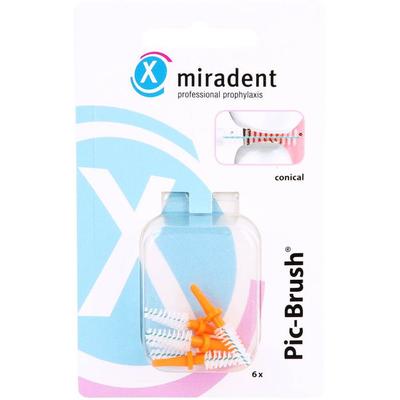 Hager Pharma MIRADENT Interdentalbürste PIC-Brush coni orange 6 St
