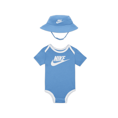 Nike Baby Core Bucket Hat and Bodysuit Set - Blue - Cotton