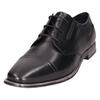 Schnürschuh BUGATTI, Herren, Gr. 44, schwarz, Leder, elegant, Schuhe, Blockabsatz, Abendschuh, Festtagsschuh mit Stretcheinsätzen