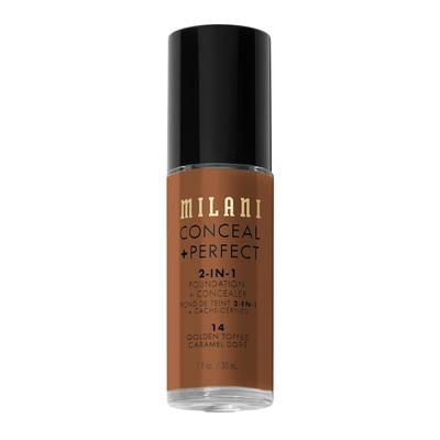 Milani Conceal + Perfect 2in1 Foundation 14 - GOLDEN TOFFEE 30 ml Braun Image