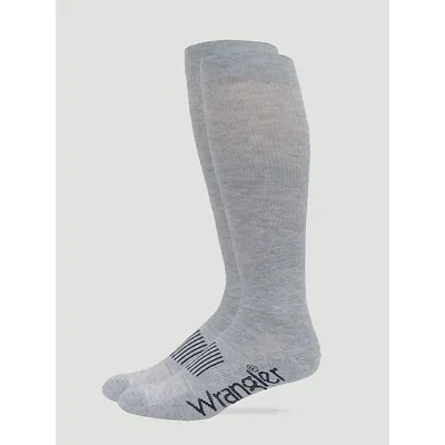 Wrangler Mens Western Boot Sock Grey Size L