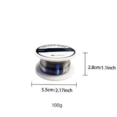 TEMU A Roll Of 100g High-quality 0.8mm Solder Wire, Suitable For Electronic Repair And Welding Tools, Industrial Metal Solder Without Batteries, Ideal For Home Diy And Circuit Board Repair Materials. Image