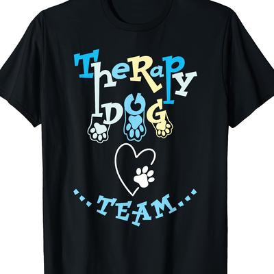 TEMU Therapy Dog For Animal Pet Therapist T-shir-100% Cotton T-shirt 220gt-shirt Image