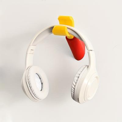 TEMU 1pc/multifunctional Macaron Color Earphone Hook, Wall Hanging Decoration For Earphones, Bags, Umbrellas, Hats, Clothes, Home And Kitchen Decoration Image
