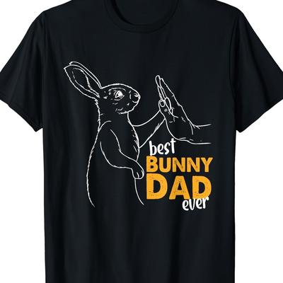 TEMU Dad Ever Rabbit Daddy Mens Bunny T-shirt - 220g Image