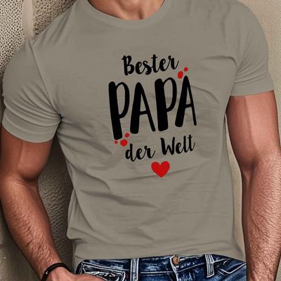 TEMU German World S Best Dad Men's Short Sleeve T-shirt Summer T-shirt Top Image