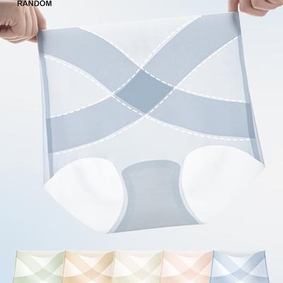 TEMU 5-pack Cxyin Shapewear Briefs, Breathable Fiber Fabric, Seamless Tummy Control Panties, Polyamide 62.8% Elastane 37.2%, Solid Color, Knit Fabric, 105gsm, Women's Slimming Underwear Image