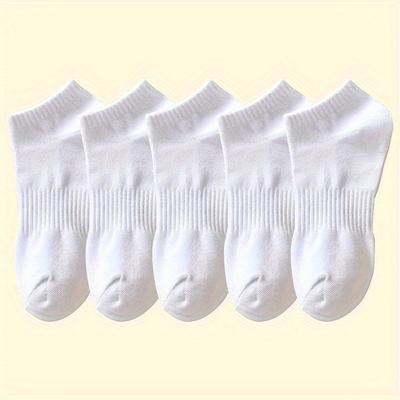 TEMU 5/10 Pairs Men' & White Floral Print Waist-cinching Socks - Soft Ribbed Texture, Hand Wash Only, Comfortable Casual Attire, Casual Sock Wear | Classic Sock Design | Soft Fabric Socks Image
