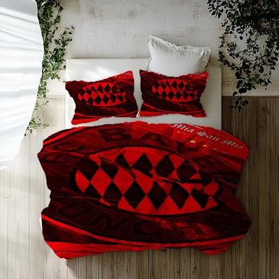 TEMU 3pcs Bayern Themed Bedding Set, Duvet Cover And Pillowcases, , Suitable For All , For Home And , Perfect Gift For Lovers, Best Party Favor, Includes 1 Duvet Cover + 2 Pillowcases Without Inserts Image