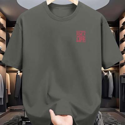 "TEMU "no Waste Life" Letters, Patterns, Printed Men's T-shirts, T-shirts, Summer Casual And Comfortable T-shirts, Fashionable Short-sleeved Comfortable And Summer T-shirts, Adventure" Image