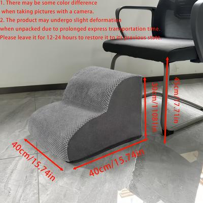 TEMU Suitable For High Beds And Sofas, Curved Dog Ladder With Multiple Step In Colors, Non-slip Foam Climbing Stairs For Small Dogs And Cats Image