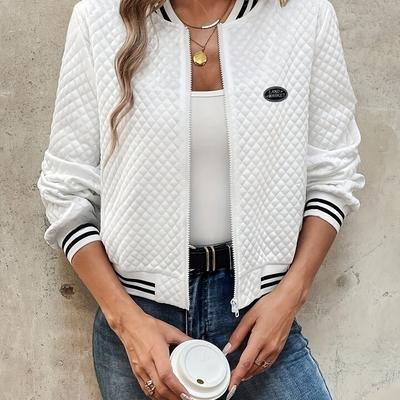 TEMU Fashionable Zip-up Baseball Jacket Image