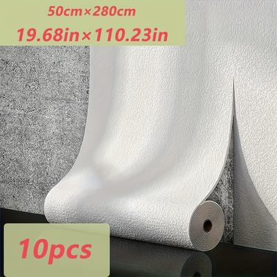 TEMU 10 Rolls Of Self-adhesive 3d Wallpaper – , Solid Color Wall Stickers For Bedroom, Living Room, Tv Background & Home Decor, , Removable, Texturizing Style, Random Image