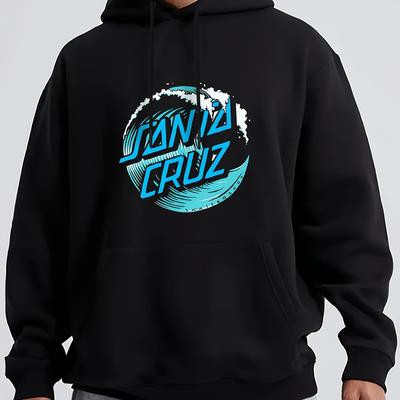 TEMU Men's Vibrant Red Graphic Print Hooded Sweatshirt - 100% Polyester Casual Streetwear Pullover With Stretch Knit Fabric, Regular Fit For Autumn/winter, Machine Washable Image