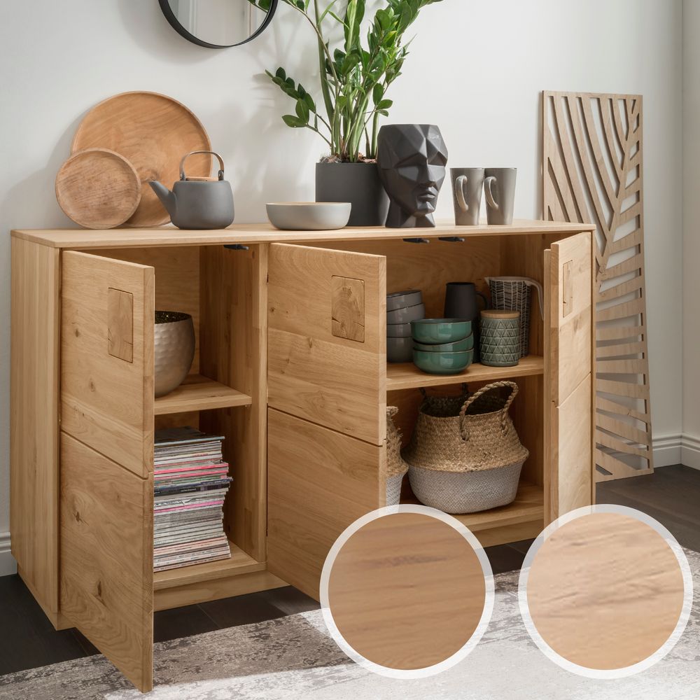 Massivholz »Davos« Sideboard II Wildeiche natur geölt Image