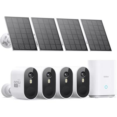 2K Überwachungskamera Aussen Akku 240 Tage 4-Kit mit Home Station 32 gb Lokaler Speicher ohne Abo Image
