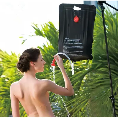 20/40L foldable water bag Camping Solar shower Bag Outdoor bathing Sun Compact Hot water shower bag Scrub pool accessories