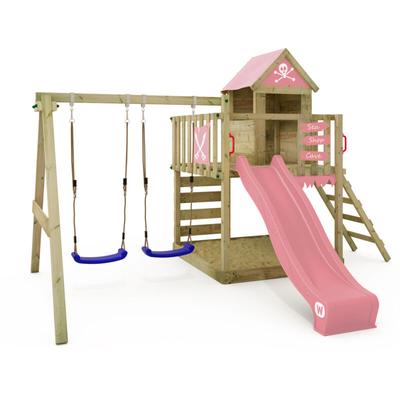 Spielturm Klettergerüst Smart Cave mit Schaukel & Rutsche, Baumhaus mit Sandkasten, Kletterleiter & Image